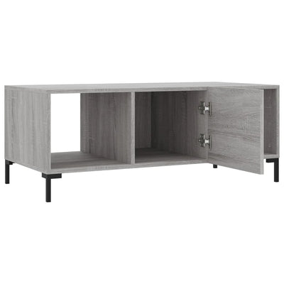 Sohvapöytä harmaa Sonoma 102x50x40 cm tekninen puu