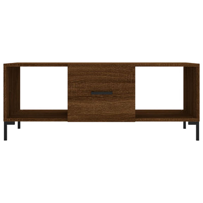 Sohvapöytä ruskea tammi 102x50x40 cm tekninen puu