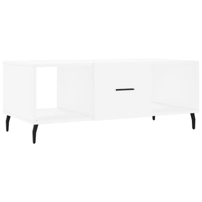 Sohvapöytä valkoinen 102x50x40 cm tekninen puu