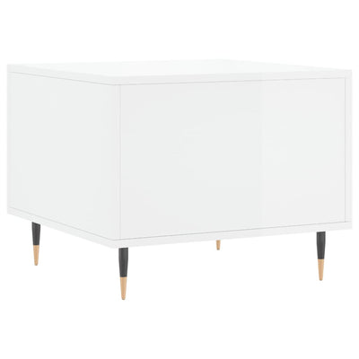 Valkoinen sohvapöytä Gatie 50x50x40cm (korkeakiilto, puinen)