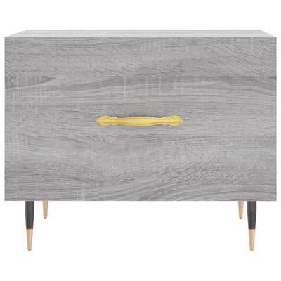 Sohvapöydät 2 kpl harmaa Sonoma 50x50x40 cm tekninen puu