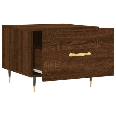 Sohvapöydät 2 kpl ruskea tammi 50x50x40 cm tekninen puu
