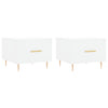 Valkoinen sohvapöydät Ionus 50x50x40cm (2 kpl, puinen)