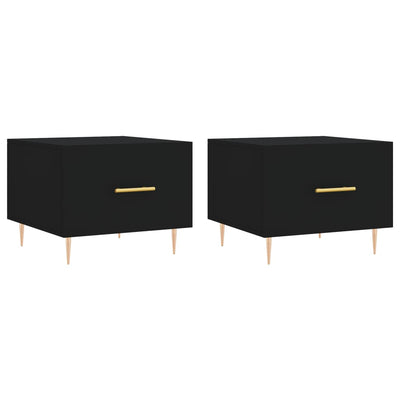 Sohvapöydät 2 kpl musta 50x50x40 cm tekninen puu