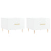 Korkeakiilto valk. sohvapöydät Ionus 50x50x40cm (2 kpl puinen)