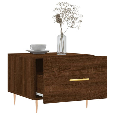 Sohvapöydät 2 kpl ruskea tammi 50x50x40 cm tekninen puu
