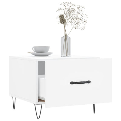 Valkoinen sohvapöytä Lentia 50x50x40cm (puinen)