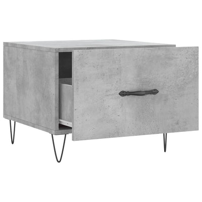 Sohvapöydät 2 kpl betoninharmaa 50x50x40 cm tekninen puu