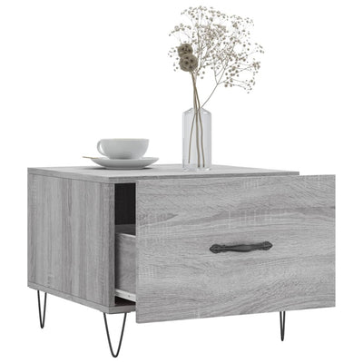 Sohvapöydät 2 kpl harmaa Sonoma 50x50x40 cm tekninen puu