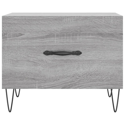 Sohvapöydät 2 kpl harmaa Sonoma 50x50x40 cm tekninen puu