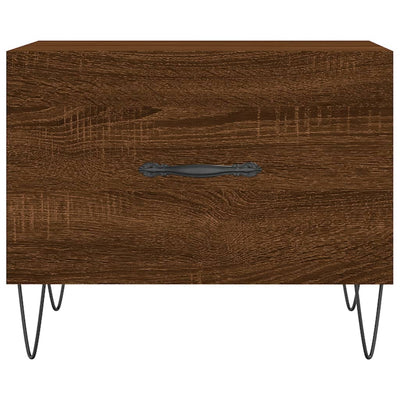 Sohvapöydät 2 kpl ruskea tammi 50x50x40 cm tekninen puu