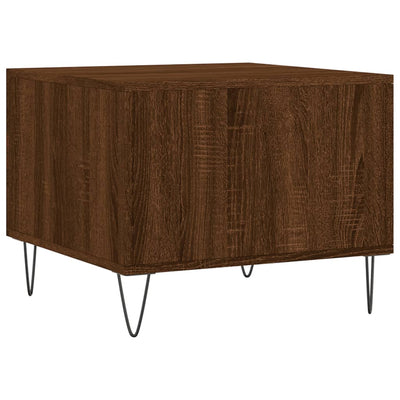 Sohvapöydät 2 kpl ruskea tammi 50x50x40 cm tekninen puu