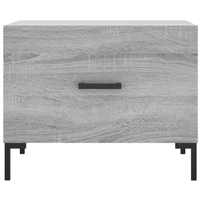 Sohvapöydät 2 kpl harmaa Sonoma 50x50x40 cm tekninen puu