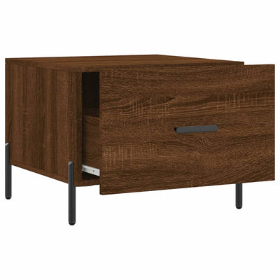 Sohvapöydät 2 kpl ruskea tammi 50x50x40 cm tekninen puu