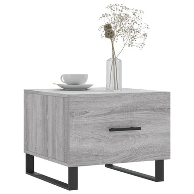 Sohvapöydät 2 kpl harmaa Sonoma 50x50x40 cm tekninen puu
