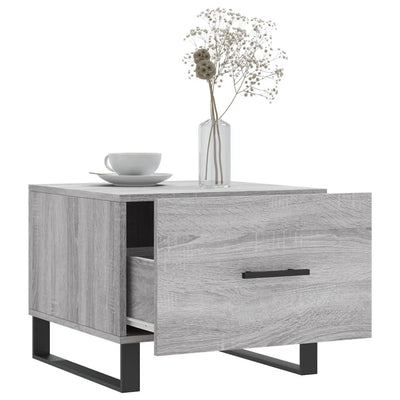 Sohvapöydät 2 kpl harmaa Sonoma 50x50x40 cm tekninen puu