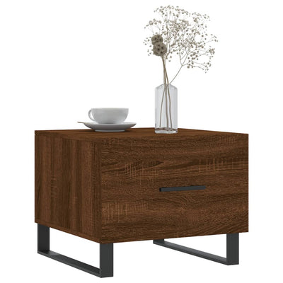 Sohvapöydät 2 kpl ruskea tammi 50x50x40 cm tekninen puu