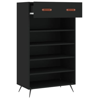 Kenkäkaappi musta 60x35x105 cm tekninen puu