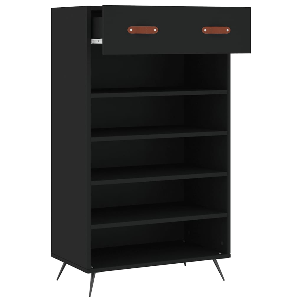 Musta kenkäkaappi Irininis 60x35x105cm (puinen)