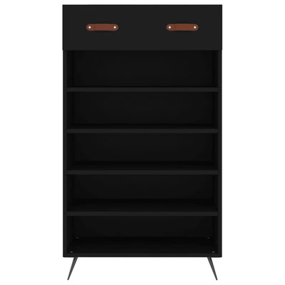 Kenkäkaappi musta 60x35x105 cm tekninen puu