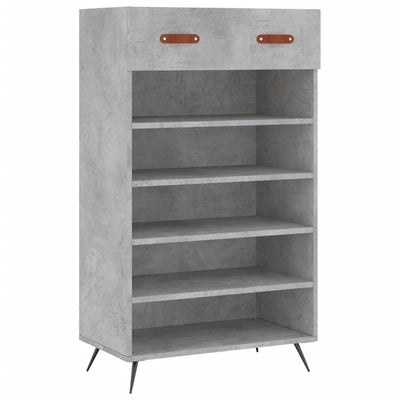 Kenkäkaappi betoninharmaa 60x35x105 cm tekninen puu