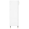 Valkoinen kenkäkaappi Fructe 60x35x105cm (korkeakiilto, puinen)
