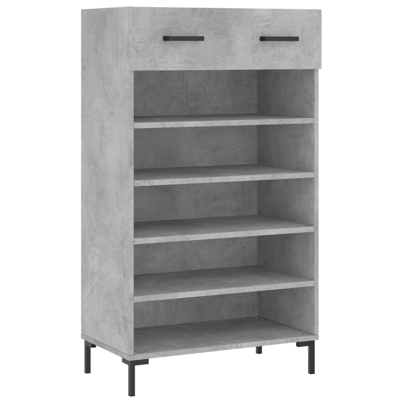 Betoninharmaa kenkäkaappi Nausicaa 60x35x105cm (puinen)