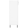 Valkoinen kenkäkaappi Zagorca 60x35x105cm (korkeakiilto, puinen)
