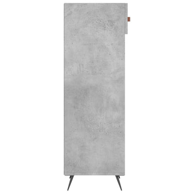 Kenkäkaappi betoninharmaa 30x35x105 cm tekninen puu