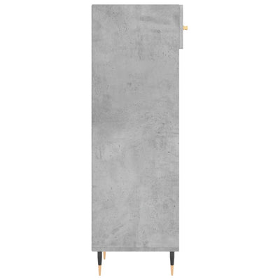 Kenkäkaappi betoninharmaa 30x35x105 cm tekninen puu