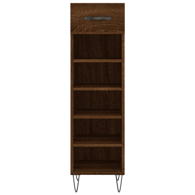 Kenkäkaappi ruskea tammi 30x35x105 cm tekninen puu