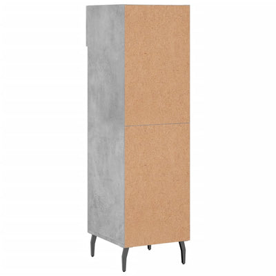Kenkäkaappi betoninharmaa 30x35x105 cm tekninen puu