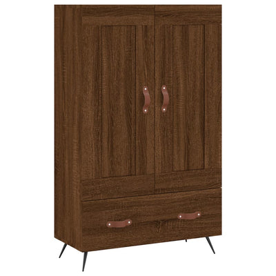 Kaappi ruskea tammi 69,5x31x115 cm tekninen puu