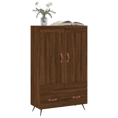 Kaappi ruskea tammi 69,5x31x115 cm tekninen puu