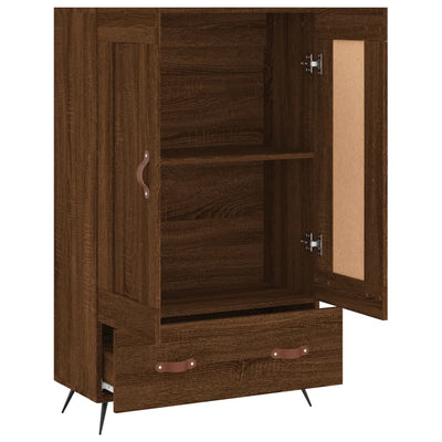 Kaappi ruskea tammi 69,5x31x115 cm tekninen puu