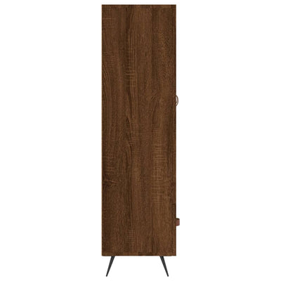 Kaappi ruskea tammi 69,5x31x115 cm tekninen puu
