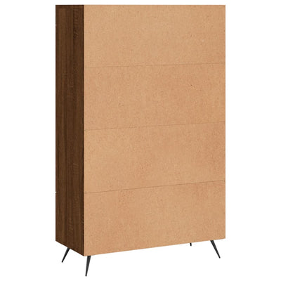 Kaappi ruskea tammi 69,5x31x115 cm tekninen puu