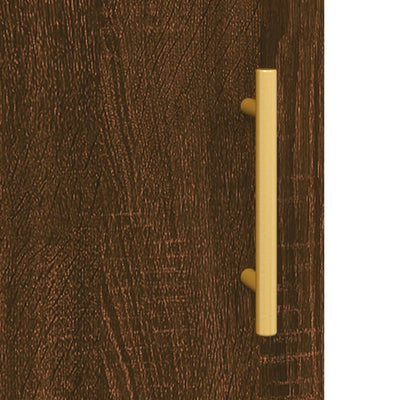 Kaappi ruskea tammi 69,5x31x115 cm tekninen puu