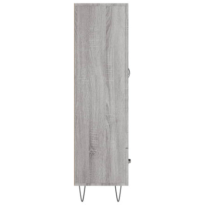 Kaappi harmaa Sonoma 69,5x31x115 cm tekninen puu
