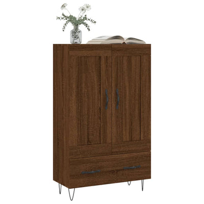 Kaappi ruskea tammi 69,5x31x115 cm tekninen puu