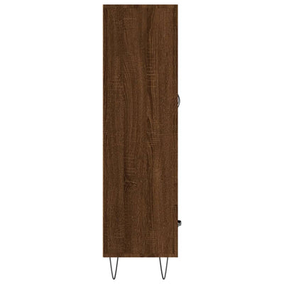 Kaappi ruskea tammi 69,5x31x115 cm tekninen puu