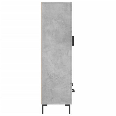 Kaappi betoninharmaa 69,5x31x115 cm tekninen puu