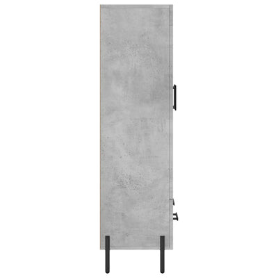 Kaappi betoninharmaa 69,5x31x115 cm tekninen puu