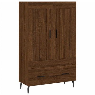 Kaappi ruskea tammi 69,5x31x115 cm tekninen puu