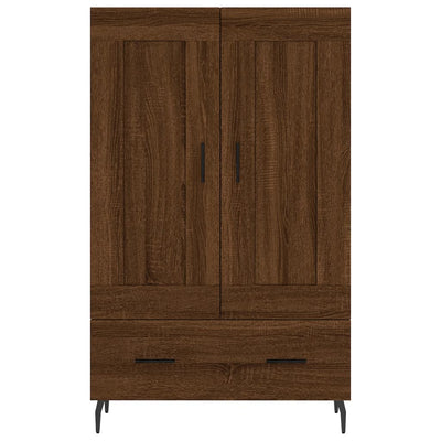 Kaappi ruskea tammi 69,5x31x115 cm tekninen puu