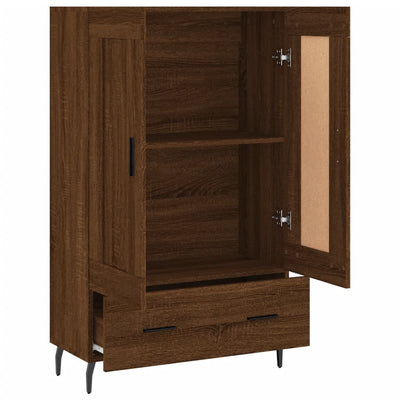 Kaappi ruskea tammi 69,5x31x115 cm tekninen puu