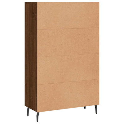 Kaappi ruskea tammi 69,5x31x115 cm tekninen puu