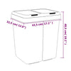 Tuplaroskakori valkoinen 2x25 l