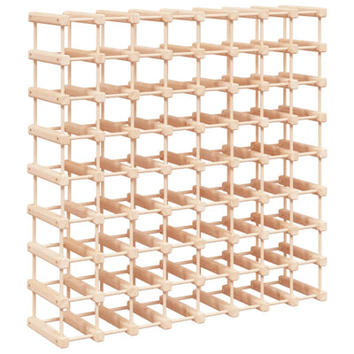 Viinipulloteline 72 pullolle 90,5x23x90,5 cm täysi mänty