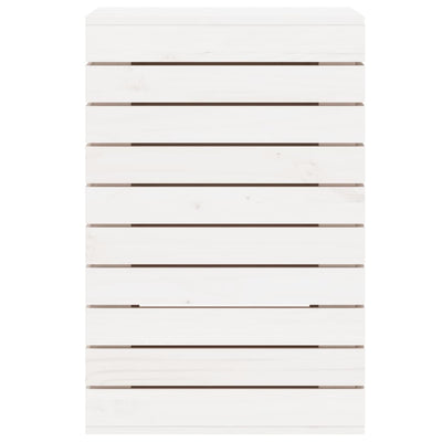 Pyykkikori valkoinen 44x44x66 cm täysi mänty